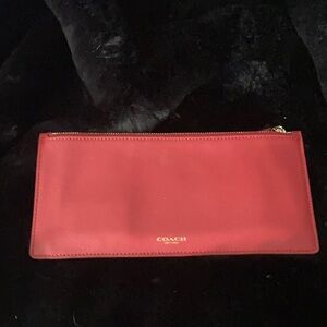 Coach Vibrant Red Leather Wallet